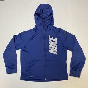 Nike Boys Medium Blue Drifit Zip Up Hoodie